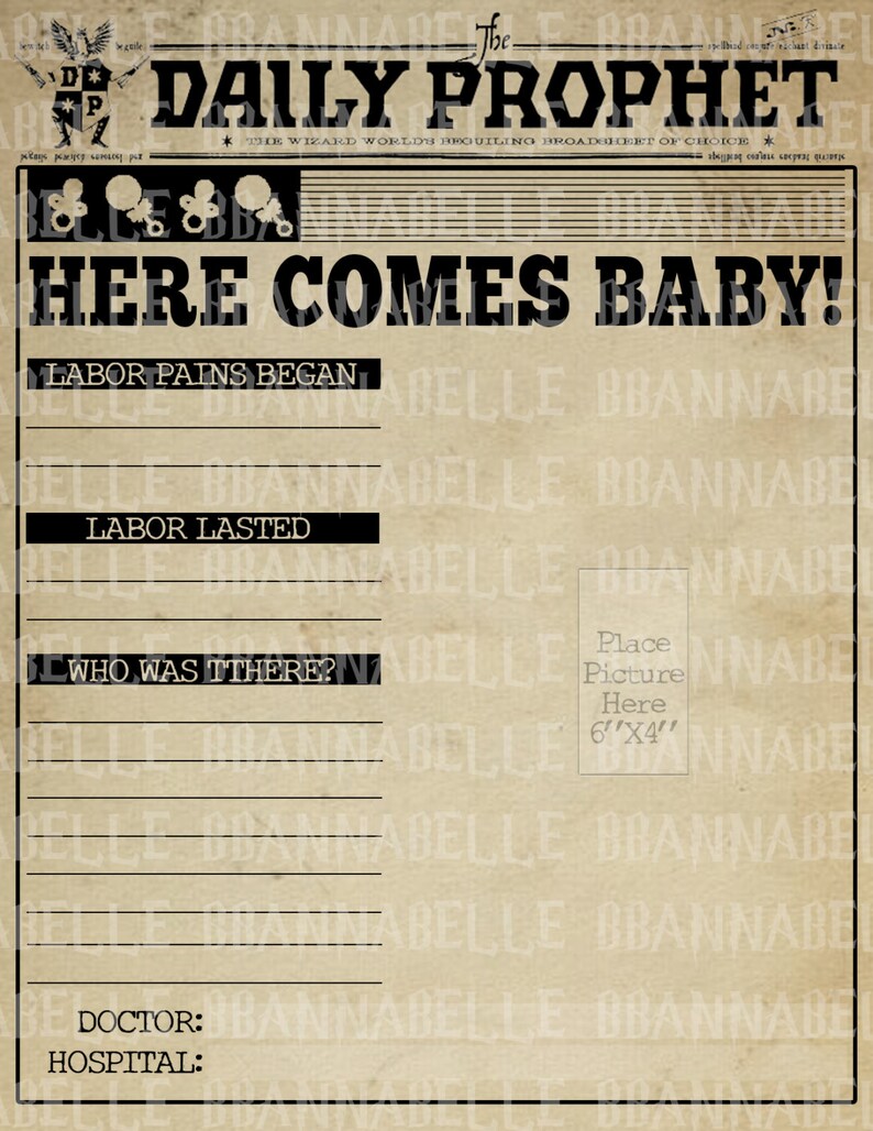 Harry Potter Inspired Editable &amp; Printable Baby Book// The | Etsy