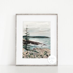 Maine travel art print, Acadia National Park art print, Seascape art, Landscape art, coastal wall art, coastal decor, seascape decor, no7