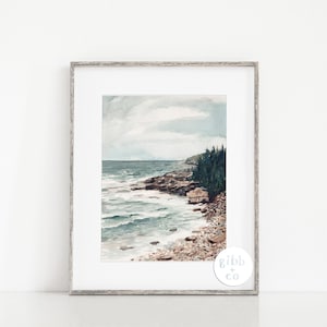 Maine travel art print, Acadia National Park art print, Seascape art, Landscape art, coastal wall art, coastal decor, seascape decor, giclee