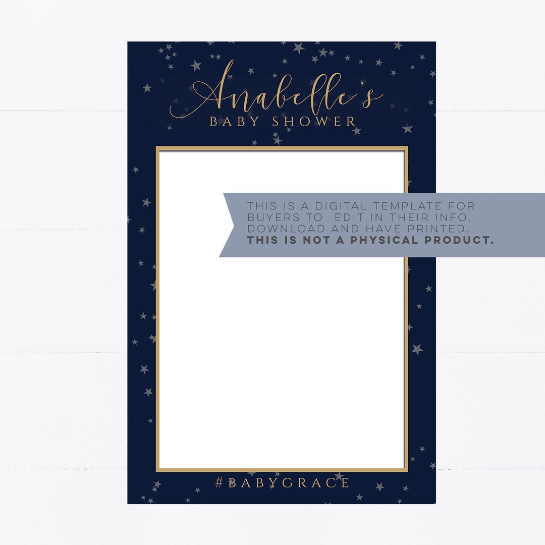 Twinkle Little Star Photo Prop Frame DIGITAL File, Baby Shower, Baby ...