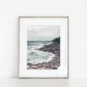 Maine travel art print, Acadia National Park art print, Seascape art, Landscape art, coastal wall art, coastal decor, seascape decor, giclee