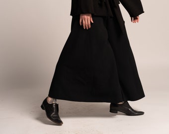 Flare Pants, Black Pants, Skirt pants, Boho flare Pants, Wide leg pants, Bell Bottoms, Women's  Black Flare Trousers, Black wide leg pants