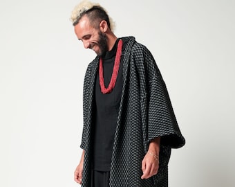 Haori Coat, Winter Haori Kimono Jacket for Men, Quilt Haori kimono