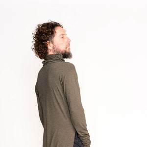 Turtleneck sweater,  Turtleneck shirt, Mens clothing, Urban Clothing, Shirts for men, Kurta men, tops and tees men, Burning man outfit,