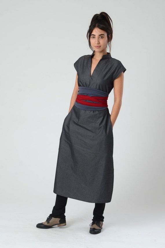 grey dress red belt LGD (little grey dress)