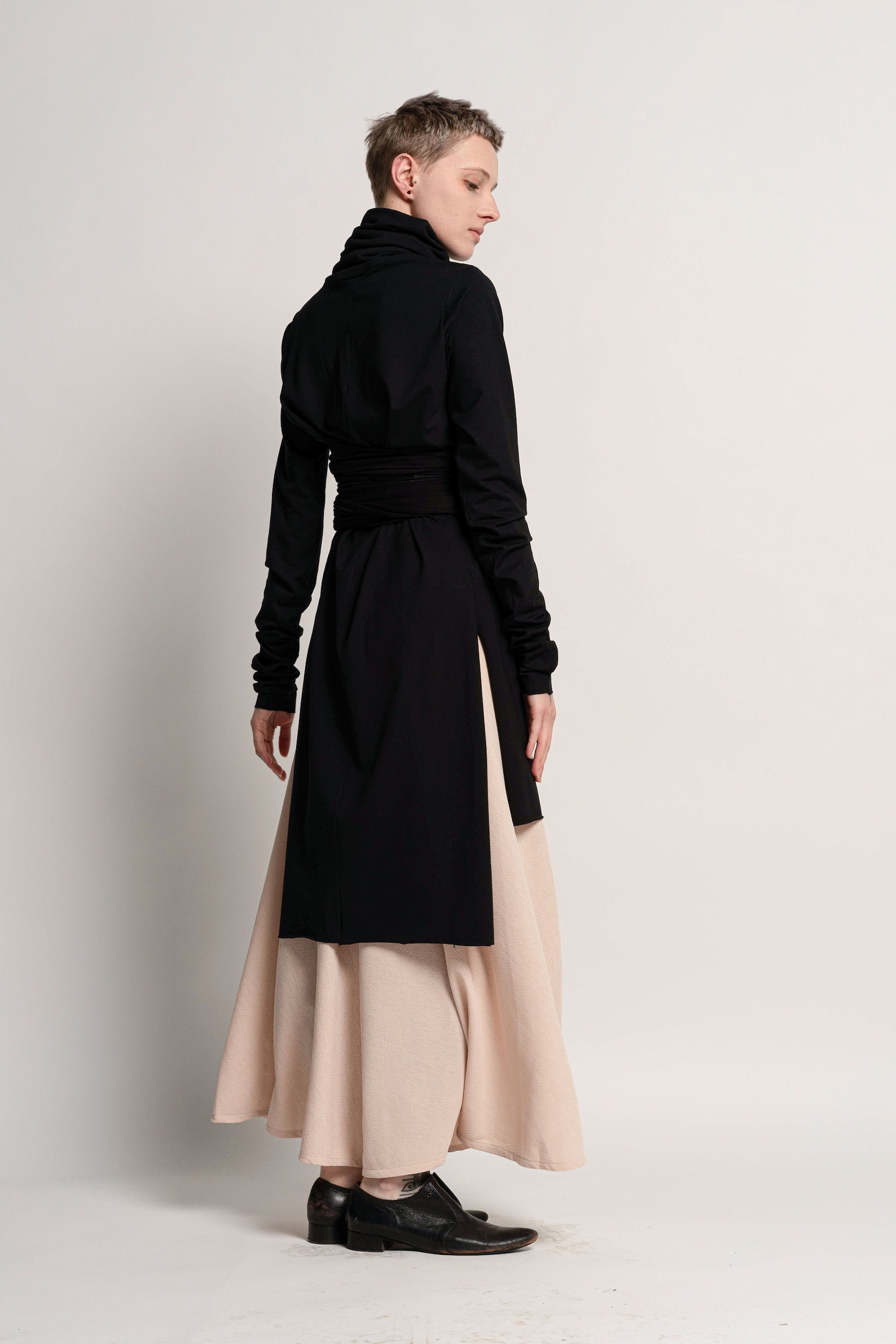 Travel City Scape Turtle Neck Tunic in Black main image 0
