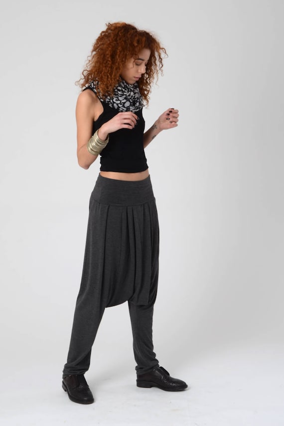 harem drop crotch pants