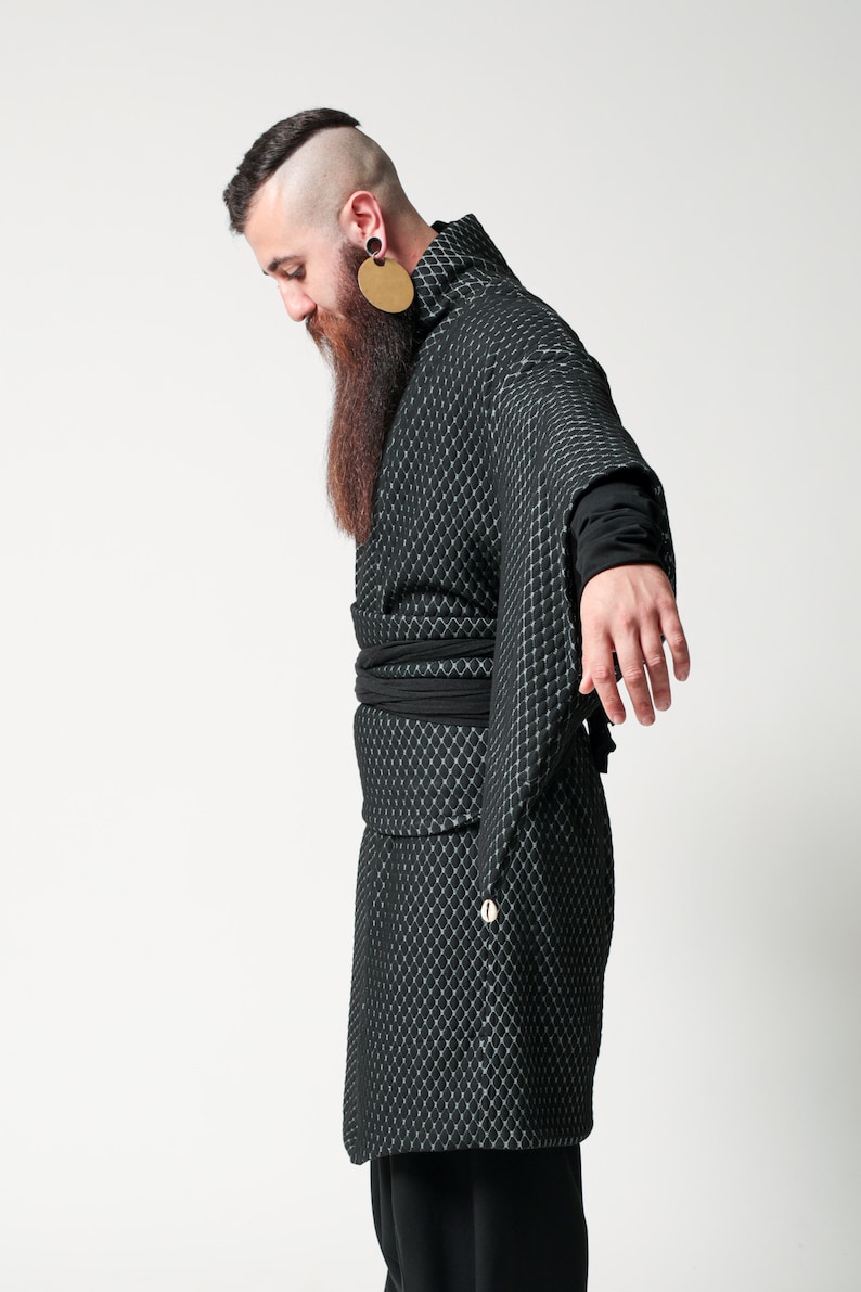 Winter Haori Kimono Jacket for Men, Quilt Haori Coat, gender-neutral coat image 7