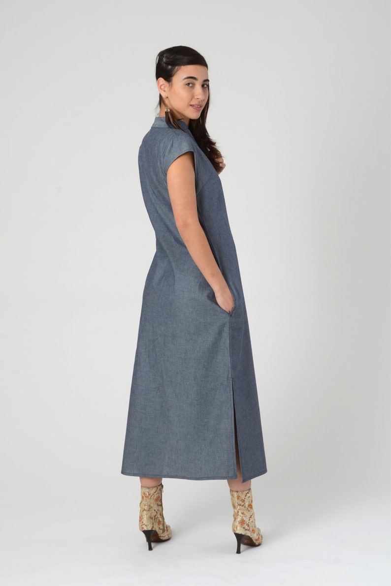 Women's Jeans Kaftan Maxi-Midi Dress Bohemian Loose Long | Etsy