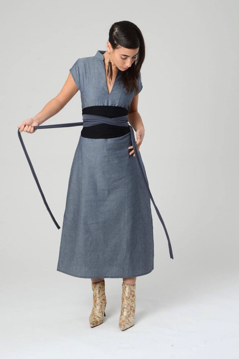 Wide High Waist Sash Black Bohemian Obi Belt Black Obi Belt Etsy