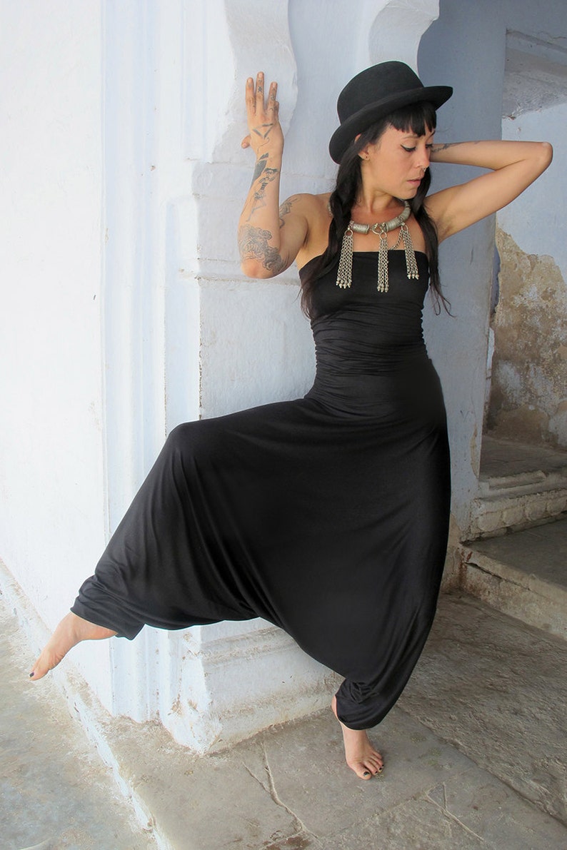 black harem jumpsuit