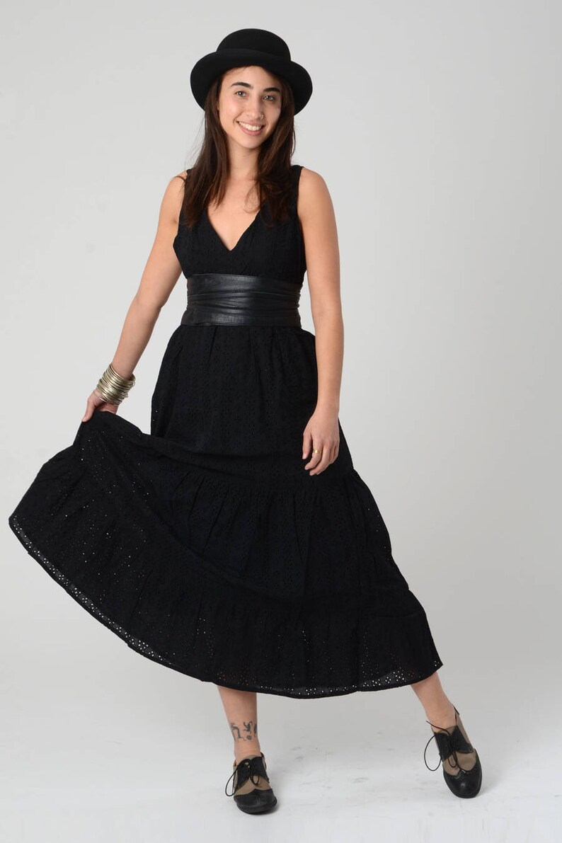 black cotton summer dress