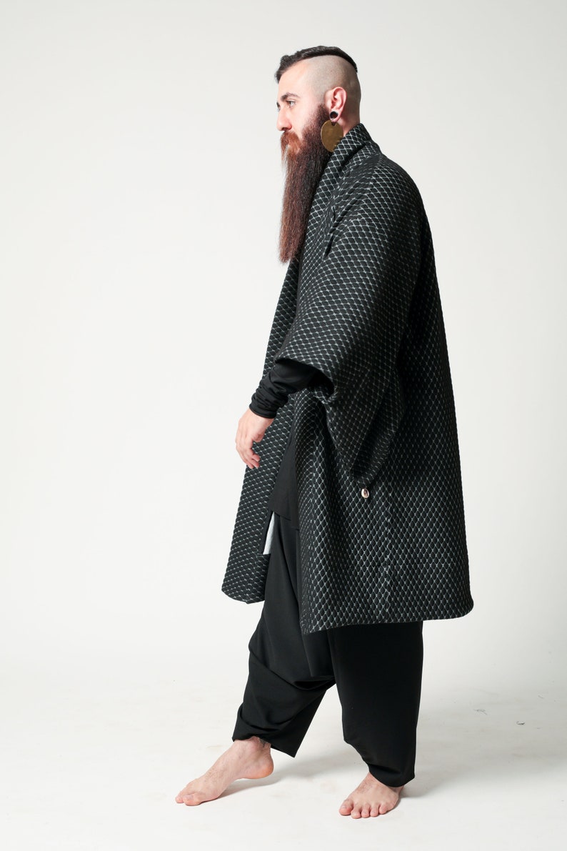 Winter Haori Kimono Jacket for Men, Quilt Haori Coat, gender-neutral coat image 3