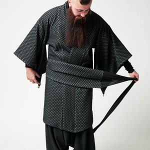 Winter Haori Kimono Jacket for Men, Quilt Haori Coat, gender-neutral coat image 4