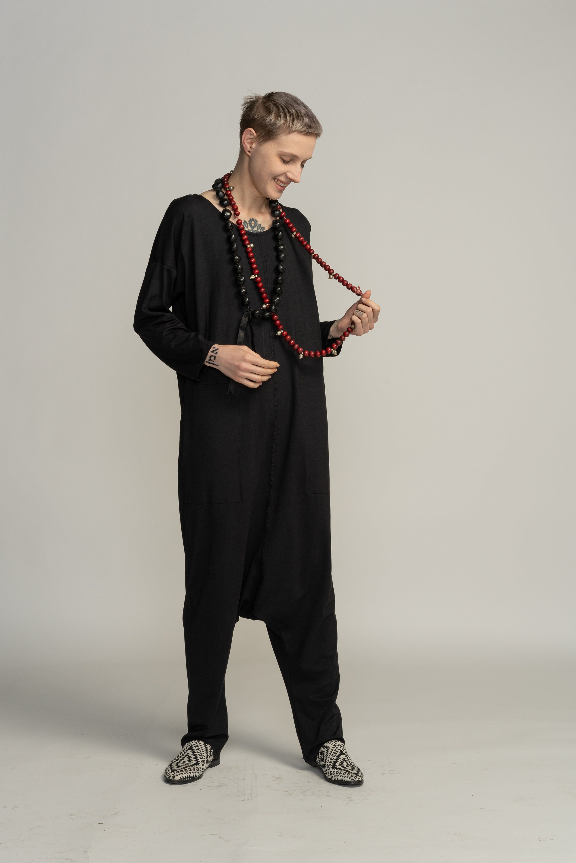 5212136 Black Harem Jumpsuit
