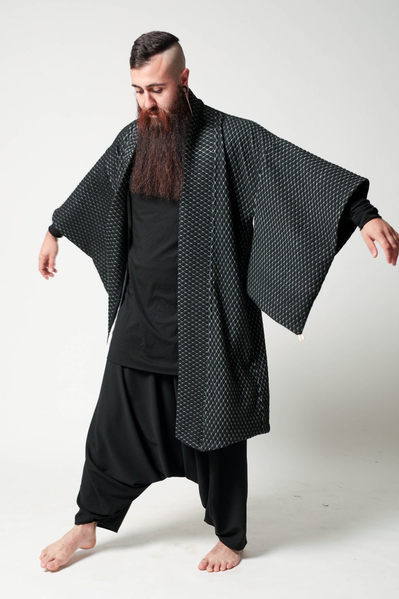 Winter Haori Kimono Jacket for Men, Quilt Haori Coat, gender-neutral coat image 2