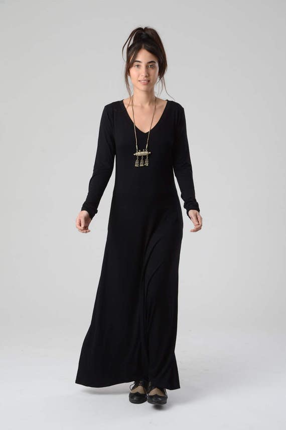 long black dress with pockets