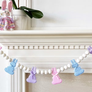 Bunny Felt Ball Garland for Easter and Spring