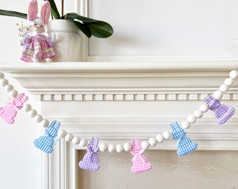 Bunny Felt Ball Garland for Easter and Spring