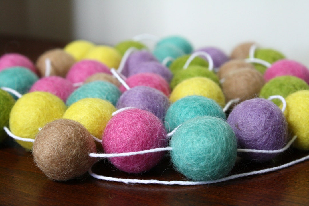 Pastel Easter Garland Spring Garland Pom Pom Garland Etsy