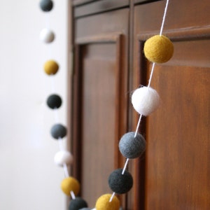 Custom Felt Ball Garland, Design Your Own Baby Shower Pom Pom Garland, DIY Banner, Party Decor image 4