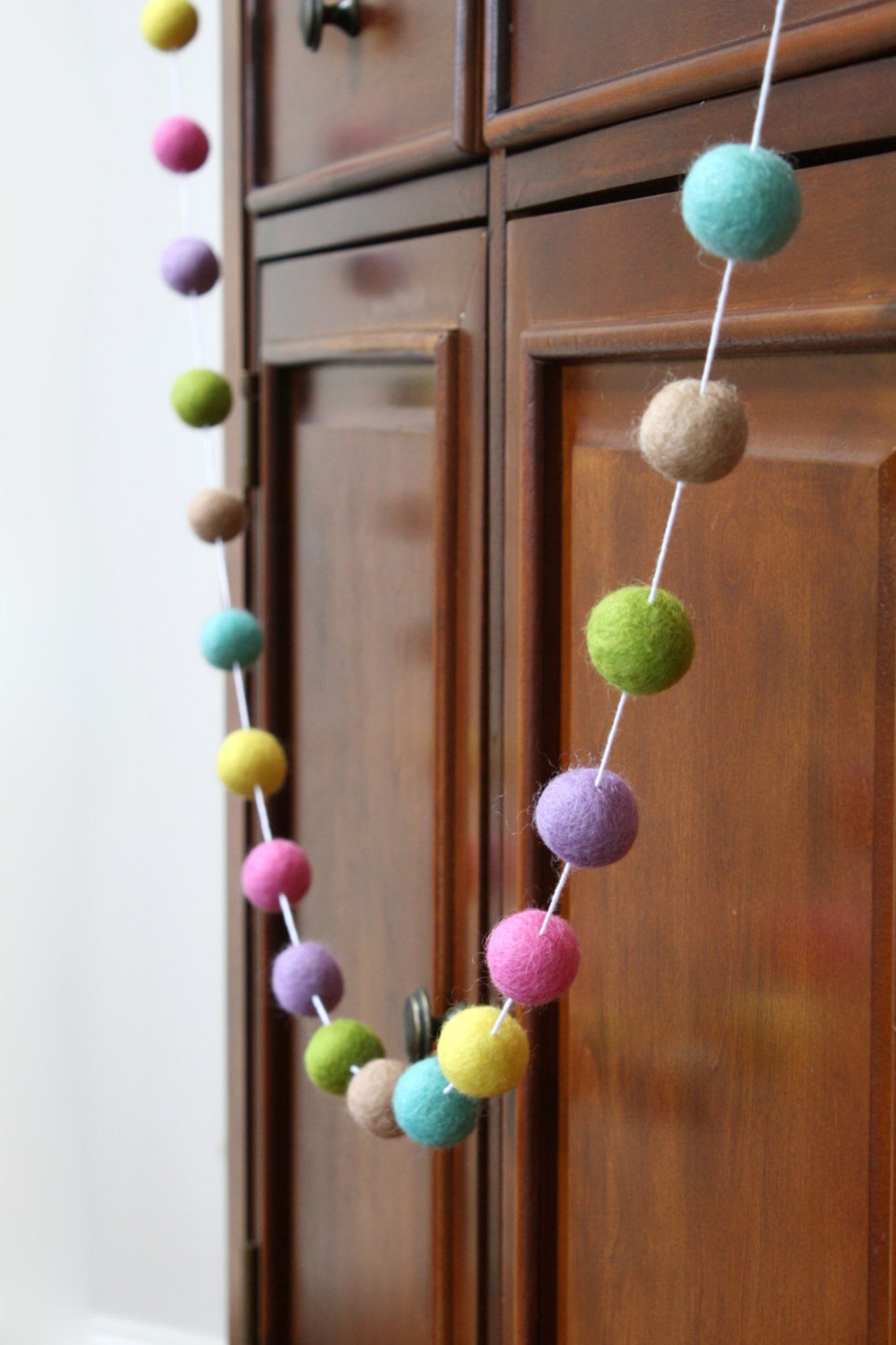 Pastel Easter Garland Spring Garland Pom Pom Garland Etsy