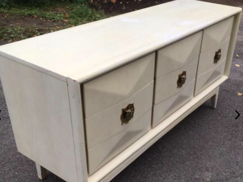 Mcm Diamond Front Triple Dresser From United Furniture Etsy