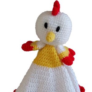 Dixie the Chicken Blanky - Crochet Pattern (PDF) - instant download, baby security blanket, baby lovey