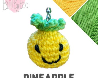 Little Balls of Happy - Pineapple - Crochet Keyring, Keychain, Collectible