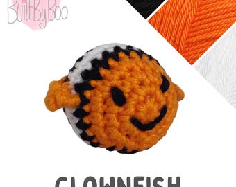 Little Balls of Happy - Clownfish - Crochet Keyring, Keychain, Collectible