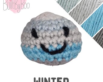 Little Balls of Happy - Winter - Crochet Keyring, Keychain, Collectible