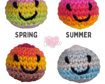 Little Balls of Happy - Seasons - Crochet Keyring, Keychain, Collectible