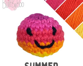 Little Balls of Happy - Summer - Crochet Keyring, Keychain, Collectible