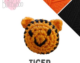Little Balls of Happy - Tiger - Crochet Keyring, Keychain, Collectible