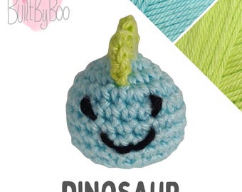 Little Balls of Happy - Dinosaur - Crochet Keyring, Keychain, Collectible