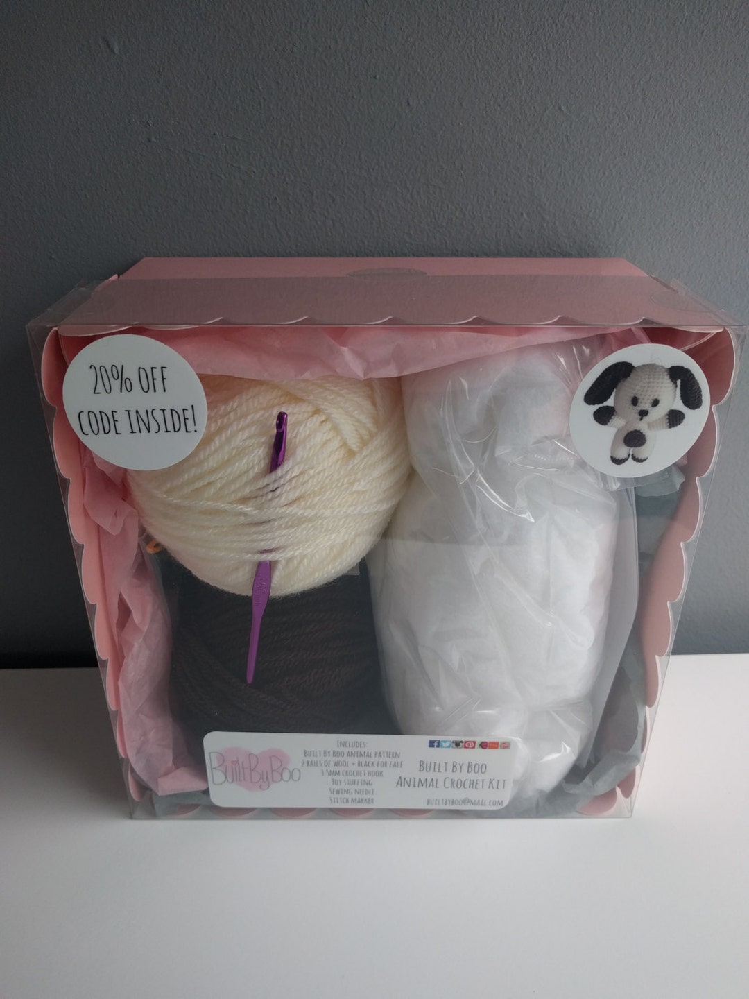 Fido the Dog Crochet Kit Learn to Crochet, Craft Kit, Diy, Amigurumi Animals, Cute, Crochet