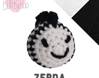 Little Balls of Happy - Zebra - Crochet Keyring, Keychain, Collectible