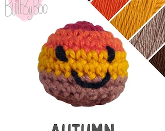 Little Balls of Happy - Autumn - Crochet Keyring, Keychain, Collectible