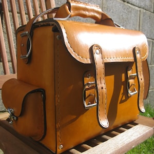 Handmade genuine leather travel bag/handbag messenger shoulder bag camera bag/case