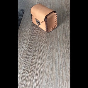 Leather jewelry storage box moneybank