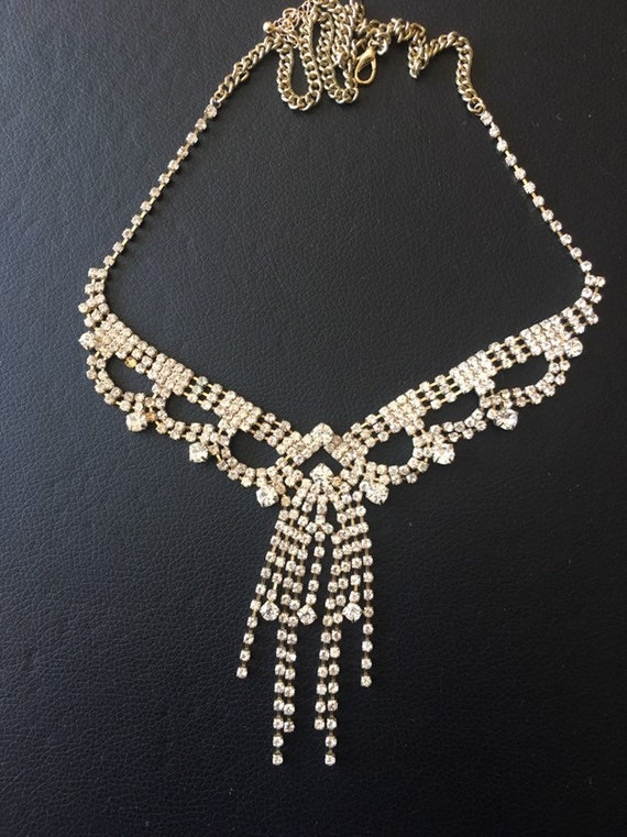 Rhinestone statement necklace