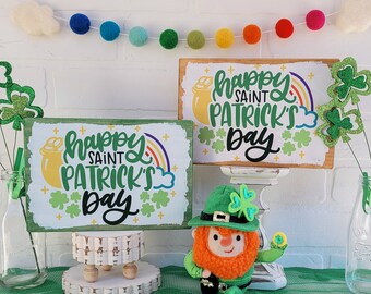 St. Patricks Day Sign | Farmhouse St. Paddy's Day Decor | St. Patricks Day Decor | Holiday Sign