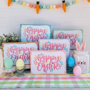 Happy Easter Sign | Easter Sign | Farmhouse Spring and Easter Decor