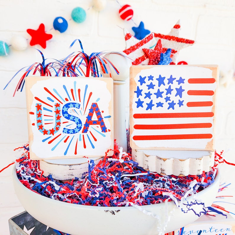 Add a touch of patriotism to any space with our handcrafted Patriotic Itty Bitty Signs! Choose from 12 designs printed on natural stained pine. Perfect for home or office decor.