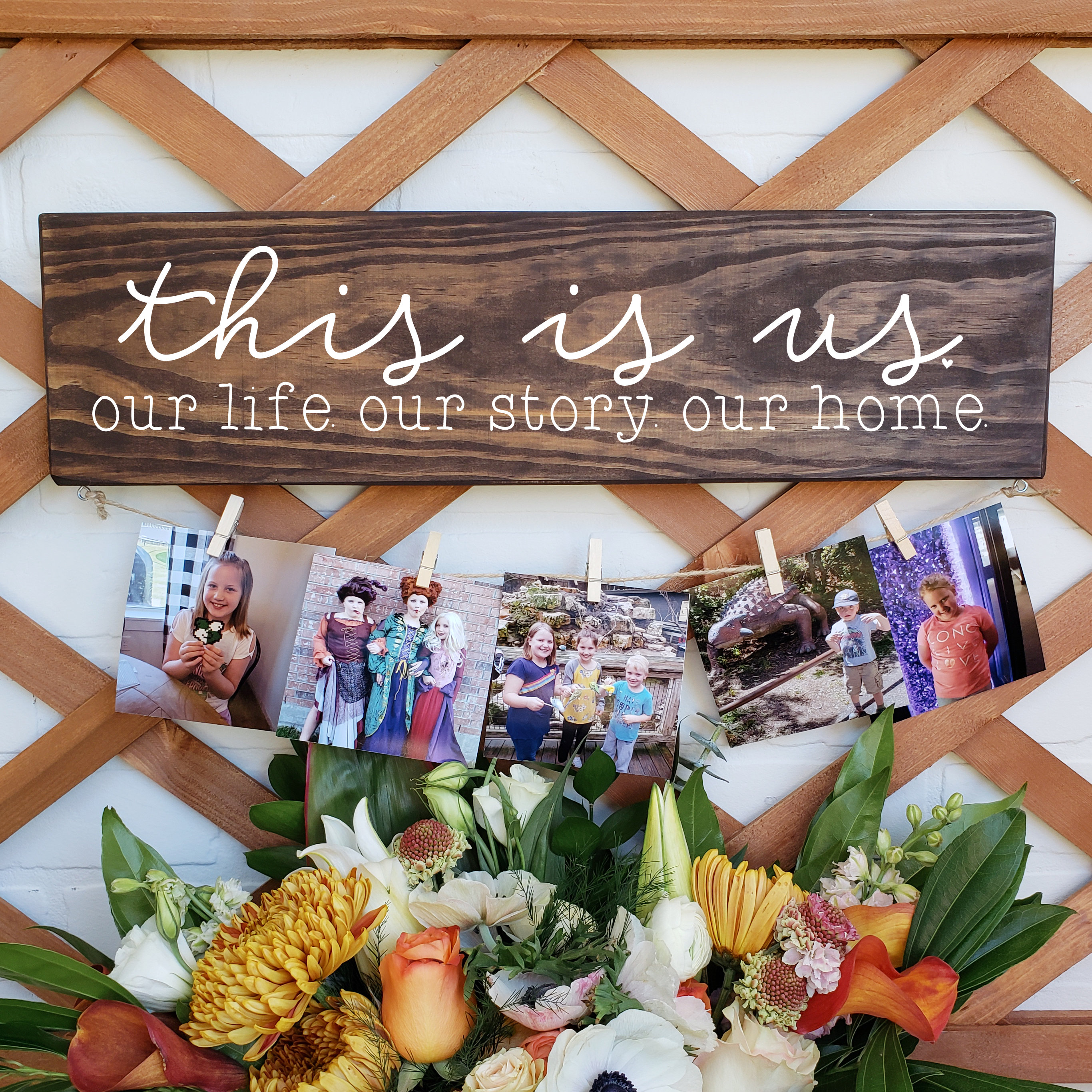 This is Us Photo Display Board, Picture Holder, Personalized Photo