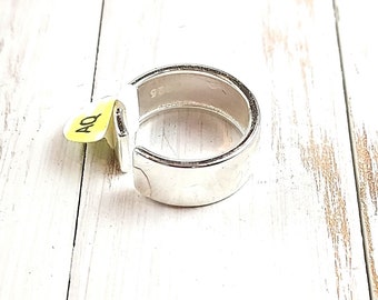 Silver Rings, Sterling Silver Ring, .925 Sterling Silver Smooth Band Adjustable Size Rings.