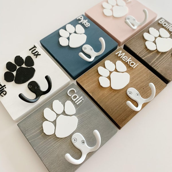 Pet Leash Holder | 3D Leash Hook | Leash Hanger | Leashes for Dogs | Mudroom Hook | Pet Walk Sign | Leash and Collar | Pet Lovers Gift