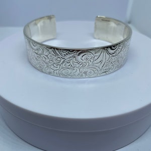 Gents heavy silver cuff bangle