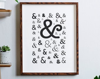 Ampersand Many Digital Print -- Five Sizes