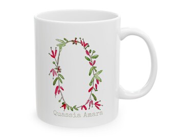 Quassia Amara Herb Alpha Ceramic Mug, Personalizable (11oz, 15oz)